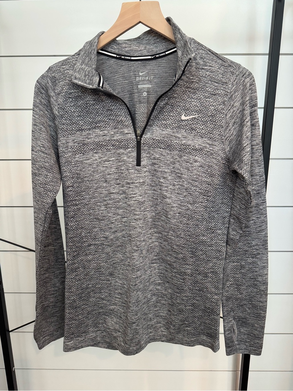Nike Grey Heather Dri-FIT Half-Zip Pullover